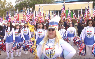 Las bandas escolares fueron el furor en el acto dedicado a José Martí