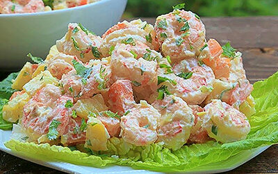 ﻿LIBRE EN LA MESA. Ensalada de papas con camarones