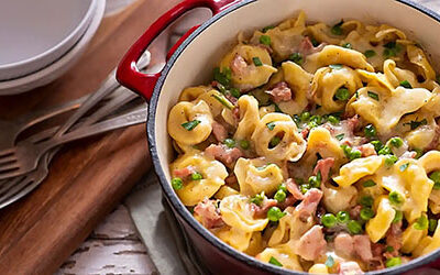 LIBRE EN LA MESA. Tortellini con Salsa de Mascarpone y Jamón