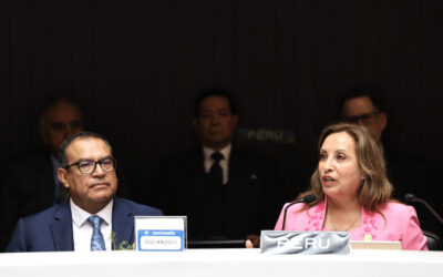 Boluarte denuncia que el crimen ataca la democracia y pide respuesta conjunta de la CAN