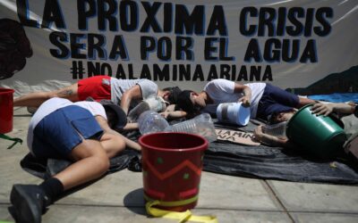 Ciudadanos protestan por proyecto minero que podría peligrar el acceso al agua en Lima