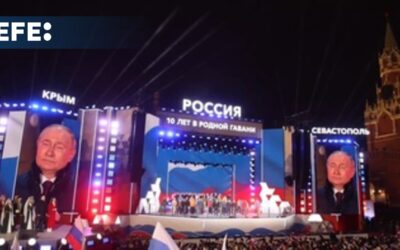 Putin celebra su victoria electoral y el décimo aniversario de la anexión de Crimea
