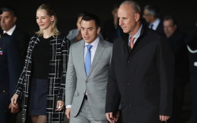 Noboa llega a Lima para participar en encuentro presidencial y de ministros Perú-Ecuador