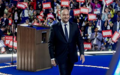 El esposo de Harris la presenta como una «guerrera alegre» ante el público estadounidense