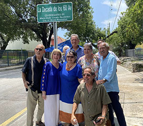 ﻿Un día inolvidable en la ciudad. ﻿El “clan de los 60” ya tiene su propia calle en Miami