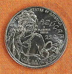 ﻿Inmortalizada para siempre. ﻿Ya en el público la moneda de Celia Cruz en los EE.UU.