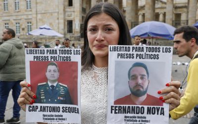 Venezolanos salen a protestar en Bogotá para reivindicar el triunfo electoral de González