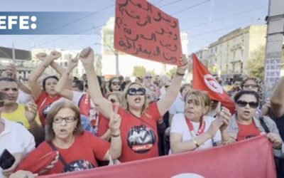 Una tímida oposición protesta contra Said en el cierre de campaña para las presidenciales