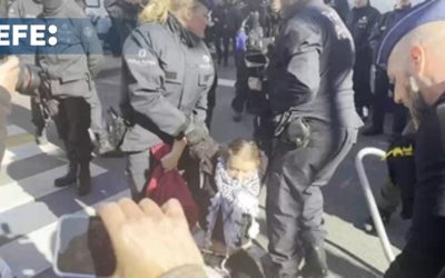 Greta Thunberg es detenida en una protesta contra los combustibles fósiles en Bruselas