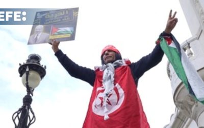 Protestas en Túnez durante el 14 aniversario de la revolución de 2011 con demandas de libertad