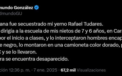 La hija de González Urrutia defiende la inocencia de su esposo, «secuestrado» en Caracas