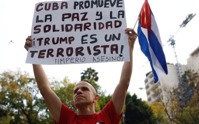 Mexicanos protestan frente a embajada de EE.UU. por inclusión de Cuba en lista terrorista