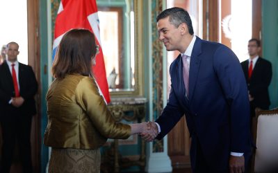 Peña recibe cartas credenciales de las embajadoras de Reino Unido y Emiratos Árabes Unidos