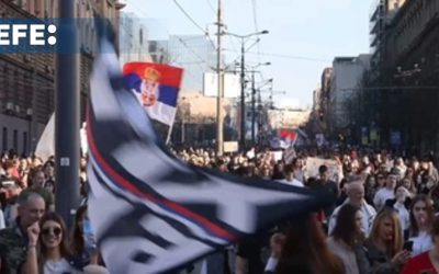 Las calles de Serbia vuelven a llenarse con manifestaciones antigubernamentales