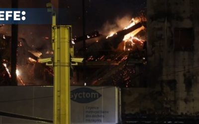 Un importante incendio llena de humo negro el norte de París
