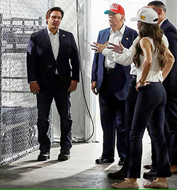 Trump visita centro de detención de inmigrantes ‘Alligator Alcatraz’