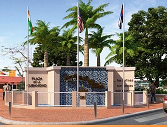 ﻿Lista la nueva Plaza de la Cubanidad. ﻿Reinauguran tribuna del exilio cubano en la calle Flagler de Miami