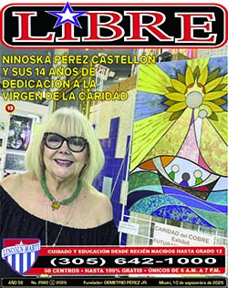 En galería de la Pequeña Habana. Ninoska Pérez Castellón y sus 14 años de dedicación a la Virgen de la Caridad
