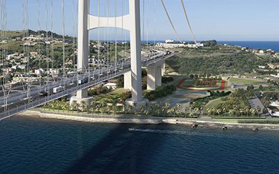﻿El puente con el tramo  colgante más largo del mundo