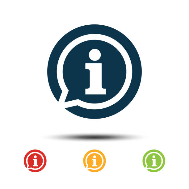 Set Information Square Icon Vector Logo Template