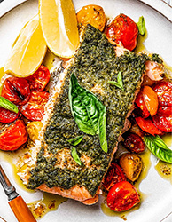 LIBRE EN LA MESA. Salmón al Pesto