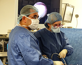 Operando el embrión meses antes del nacimiento